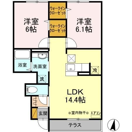ウィルビューFの間取り