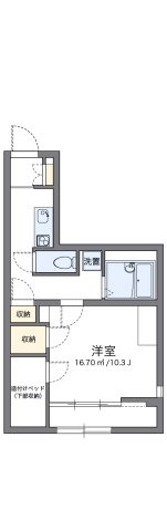 レオパレスリビングメイト学園前の間取り