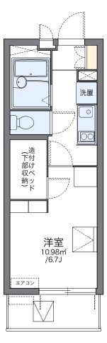 レオパレスクローバーの間取り|代表的な間取のため実際の間取とは異なる場合があります