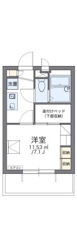 レオパレスハーバーサイドＷ棟の間取り