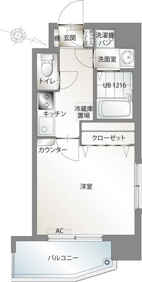 【間取り】 | 新品家具付きマンション赤坂28(KaGood福岡) | ※間取りと異なる場合は現状を優先します。