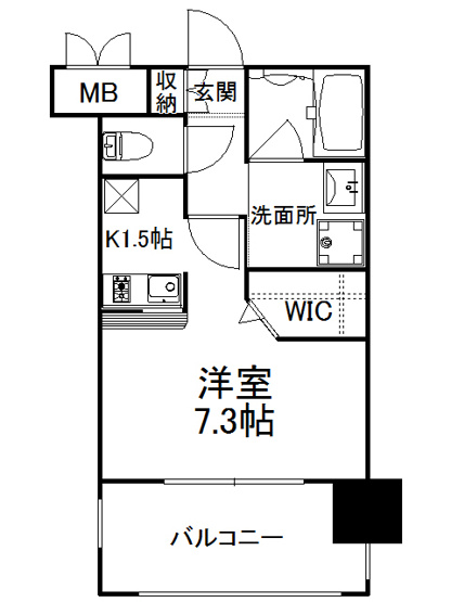 【間取り】 | 新品家具付きマンション渡辺通23(KaGood福岡) | ※間取りと異なる場合は現状を優先します。