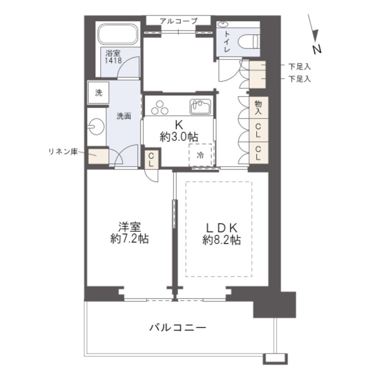 グラングリーン大阪THE NORTH RESIDENCE　扇町小学校の間取り|間取り