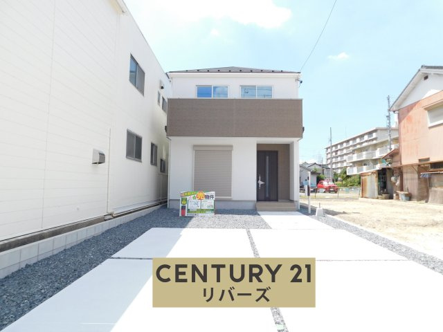 名古屋市中川区打出１丁目の新築一戸建の外観|◇２号棟◇　　いつでもご案内致します♪（お問合せ当日、平日、水曜、夜間でもＯＫ）　長期優良住宅！　敷地４４．７５坪！　駐車最大４台ＯＫ（コンパクトカー含む）　リビング２３．０帖！　庭スペース付き♪