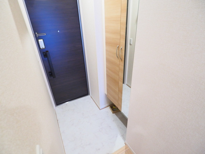 川崎市多摩区宿河原４丁目のアパートの玄関