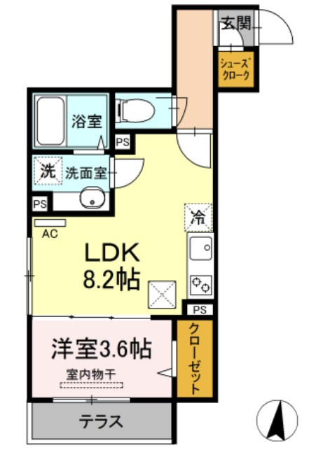 川崎市多摩区宿河原４丁目のアパートの間取り