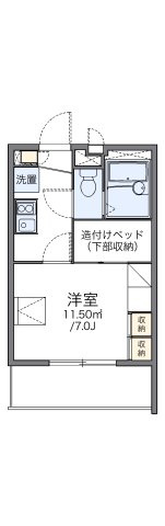 レオパレスおもひでの間取り|代表的な間取のため実際の間取とは異なる場合があります