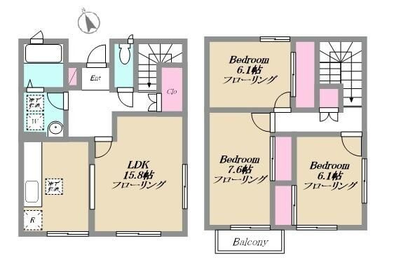 青葉荘Ｂ棟の間取り
