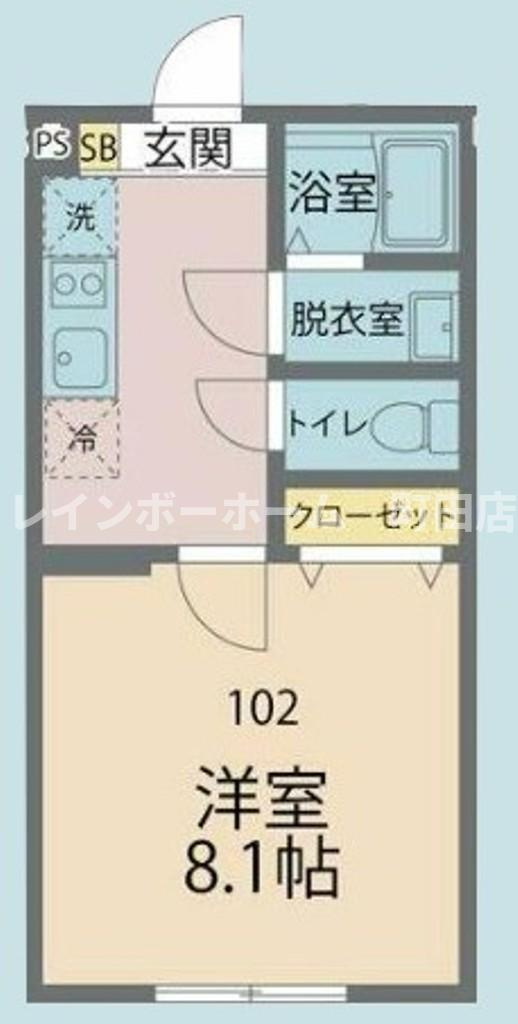 カインドネス座間※初期費用分割あと払いサービス利用可能物件の間取り