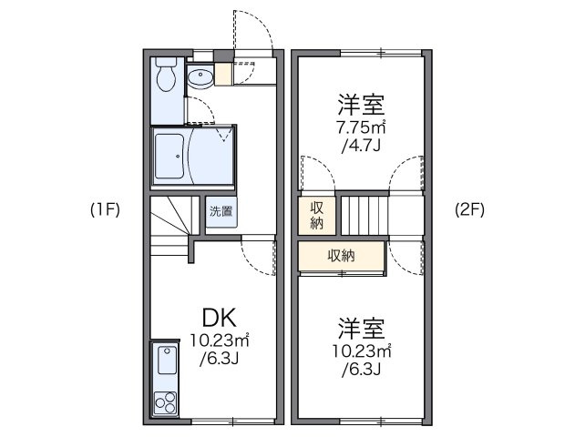 レオパレスたかはなの間取り