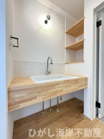 茅ヶ崎市小和田3丁目　新築戸建　全2棟の独立洗面台|洗面化粧台