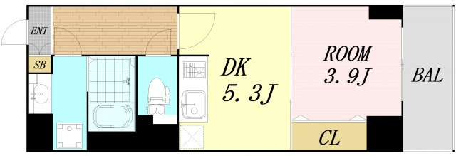 ドゥーエ玉造　仲介手数料無料の間取り