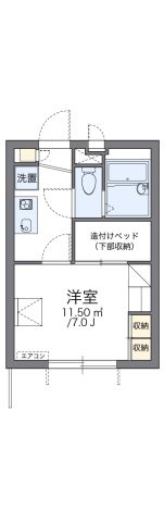 レオパレス南花園Ｊ１の間取り|代表的な間取のため実際の間取とは異なる場合があります