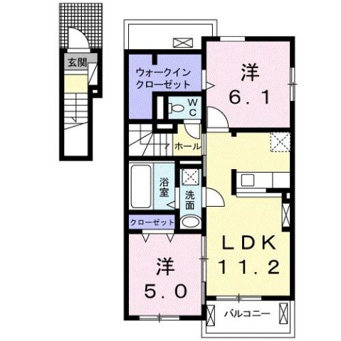 ハイソラーレ　Ⅲの間取り
