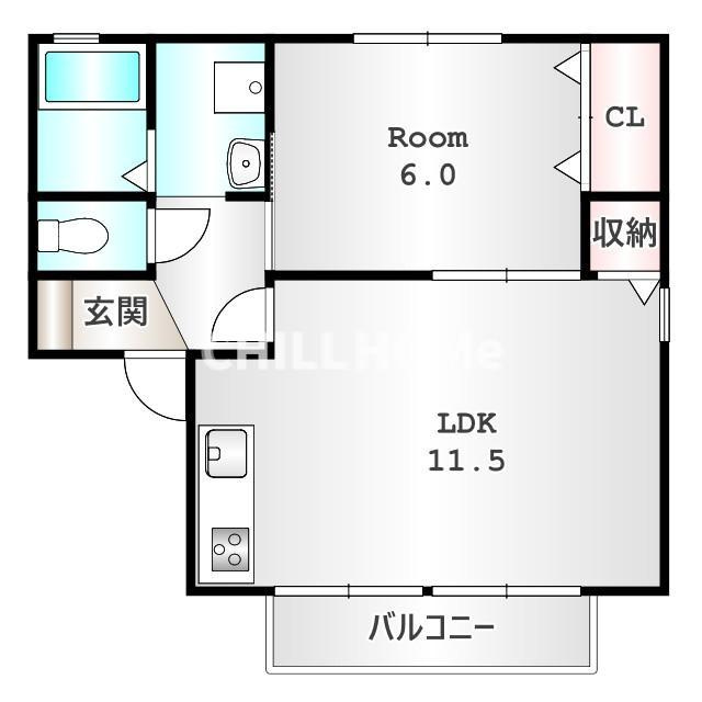 グリーンパーク木村　Ⅲの間取り|当社、チルホームのHPもご覧ください(^^)/物件情報多数♪