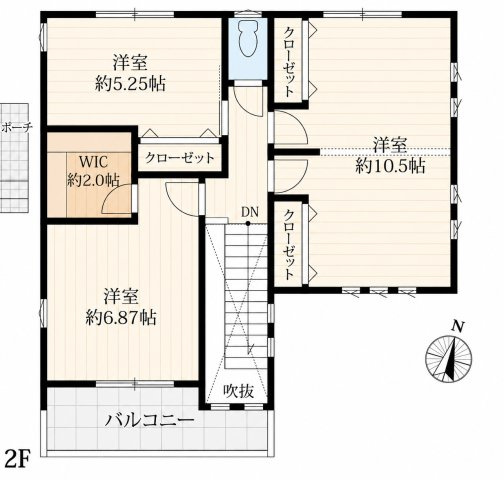 川越市大字安比奈新田の間取り|2F