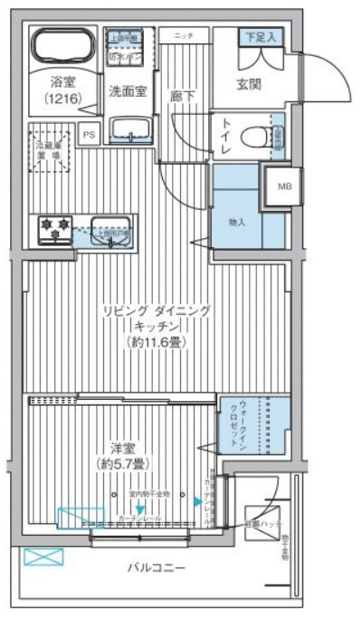 クラルテラセ新宿富久の間取り