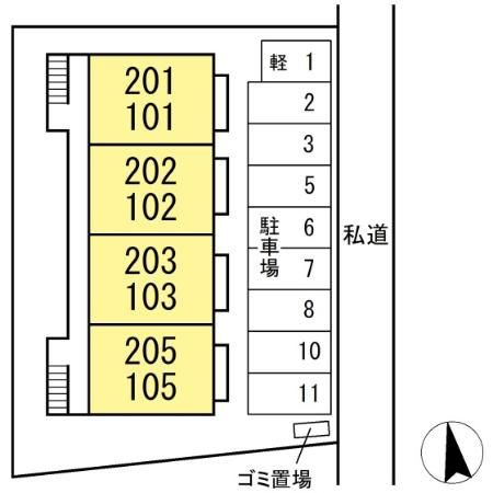クラップコティの区画図