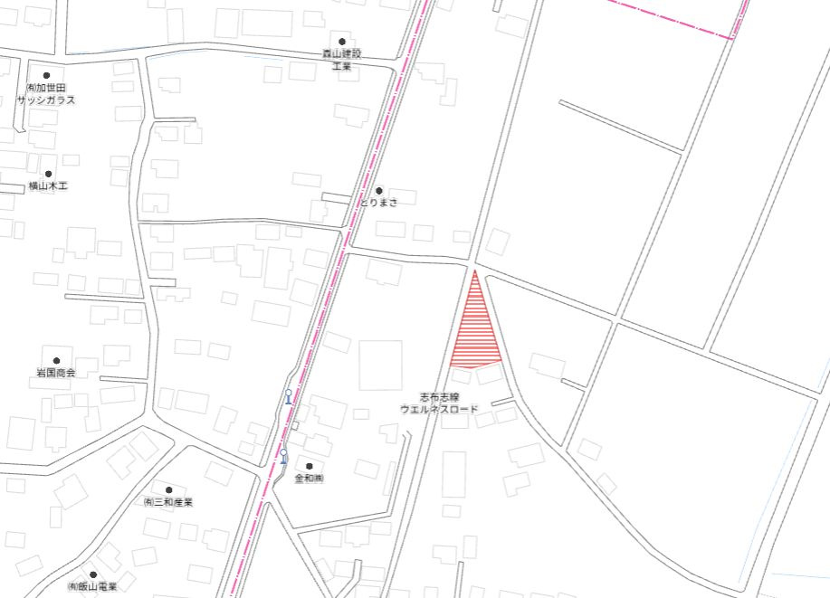 都城市梅北町の売地の土地図