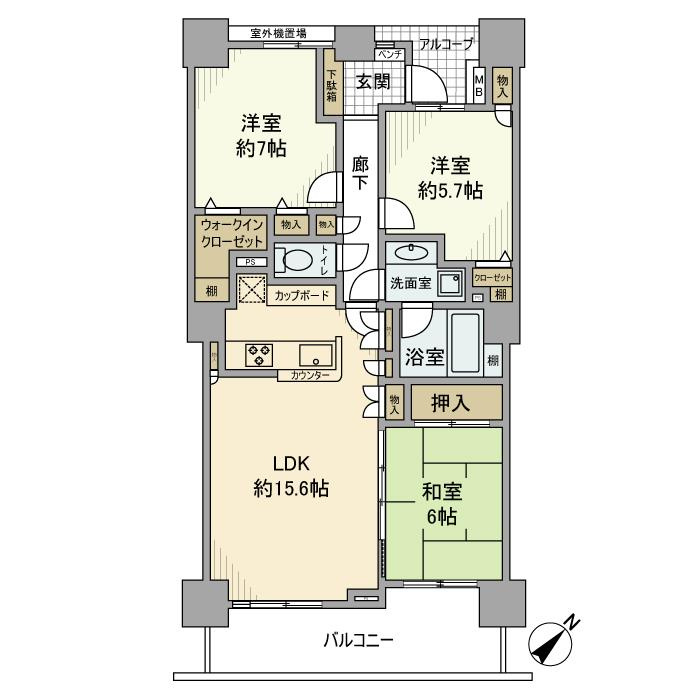 エイペックスタワー浦和の間取り