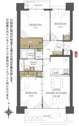 【間取り】 | 3LDK・ウォークインクローゼット付き・専有面積71.46㎡