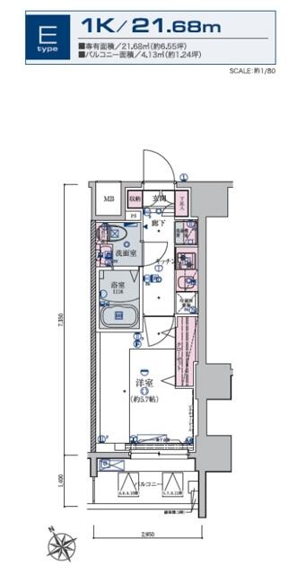 横浜市南区新川町５丁目の賃貸マンションの間取り