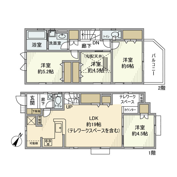 岡本戸建の間取り