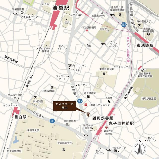 エスパローマ目白の地図