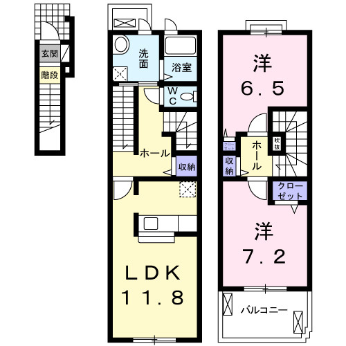 グリシーヌ１番館の間取り