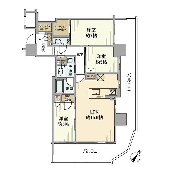 シティタワー千住大橋の間取り