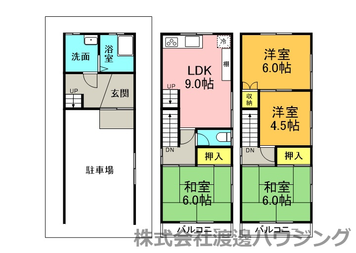 高倉1丁目貸家の間取り