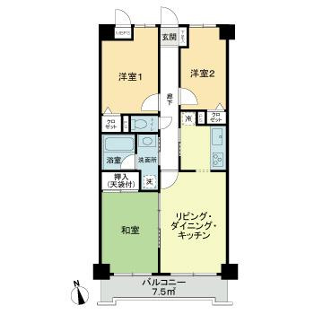 ライオンズマンション蘇我・青葉の森公園五番館の間取り