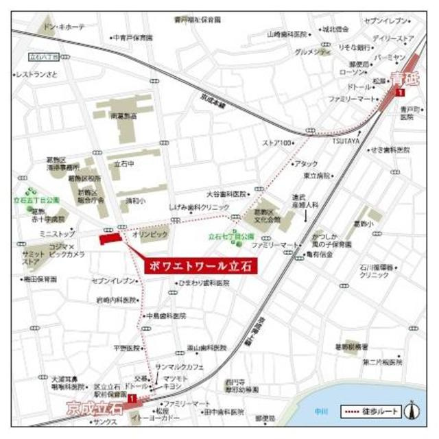 ボワエトワール立石の地図