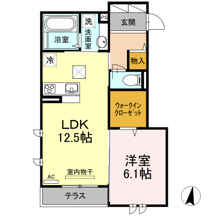 川崎市多摩区宿河原６丁目のアパートの間取り