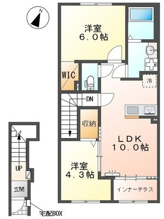 所沢市大字荒幡アパート新築工事の間取り