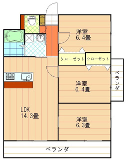 【間取り】 | ファインコート（松前）