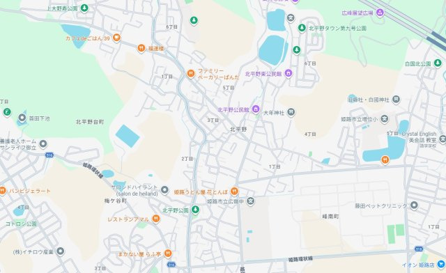 姫路市北平野5丁目　　中古戸建の地図