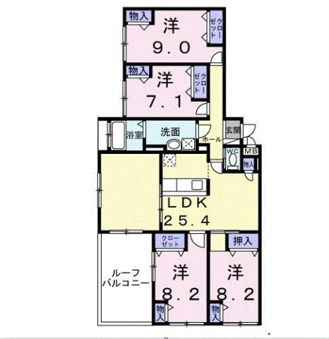 アドラブールの間取り