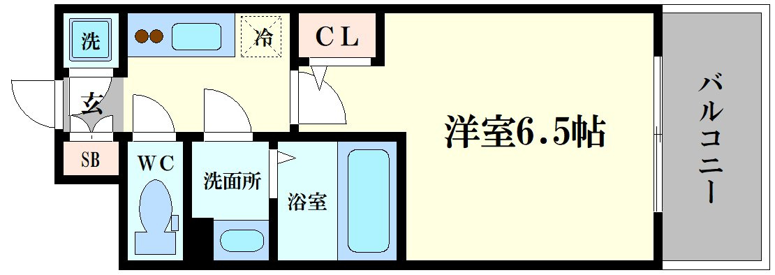 エスリード弁天町クレールの間取り