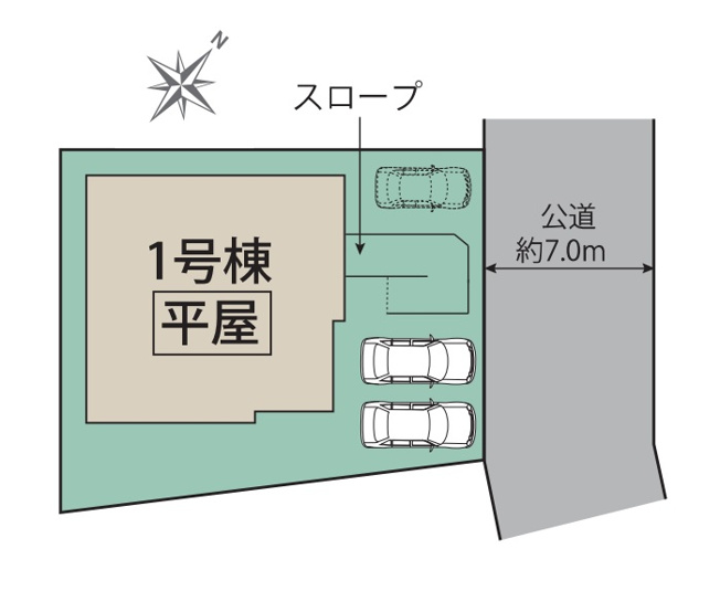 【区画図】 | 春日市泉2丁目・平屋　1号棟（全1棟）【仲介手数料無料・0円】 | 区画図です。