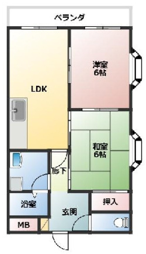 西明石ガーデンハイツの間取り