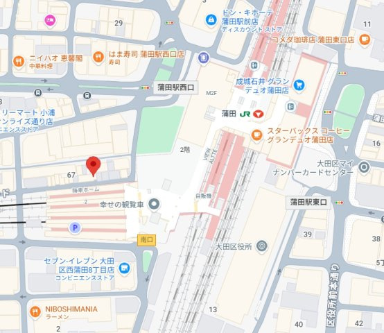 蒲田ビルの地図