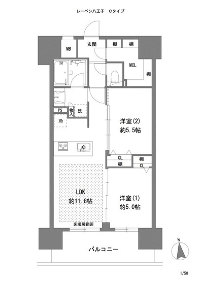 【間取り】 | プライマル八王子横山町