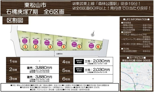売地　東松山市石橋1684-35付近（全6棟）のその他