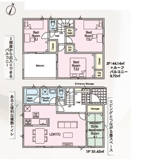 【間取り】 | CRADLE GARDEN北本市二ツ家 第1　新築住宅 | ≪8号棟≫