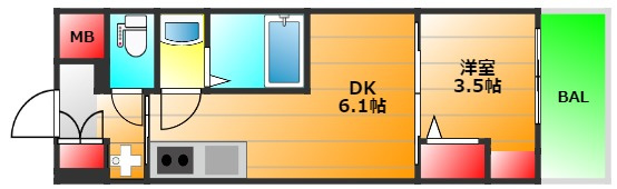 Dimora難波の間取り|現状有姿