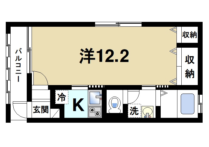 ＣＵＢＥの間取り|広々とした洋室が魅力的な間取りです。