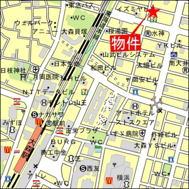 Rising Placeライジングプレイス大森二番館の地図