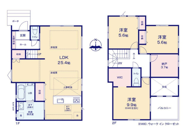 【間取り】 | 福岡市西区石丸3丁目3期　2号棟（全2棟）【仲介手数料無料・0円】 | 平日、土日祝日もお好きな日時にご見学可能です。お気軽にお問合せ下さい。