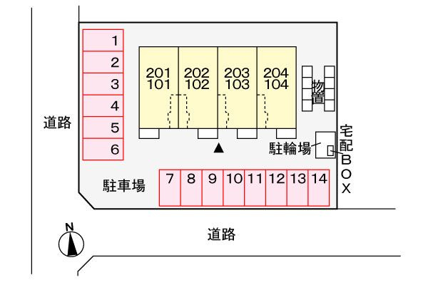 サンリットビュー神明の駐車場